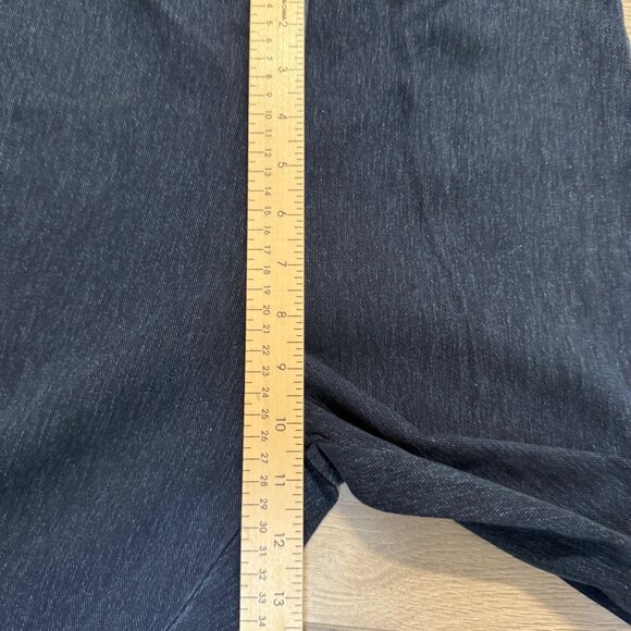 Lysse Crop Jeans Size M Denim Pointed Flared Chevron Hem Pull On Pants Stretch - Picture 12 of 15
